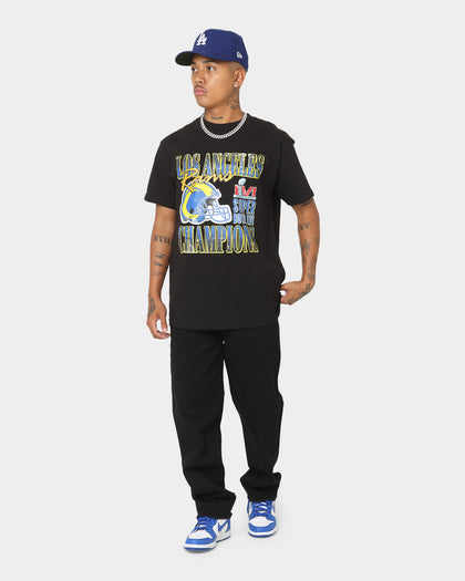 Majestic Athletic Los Angeles Rams Helmet Champion T-Shirt Black