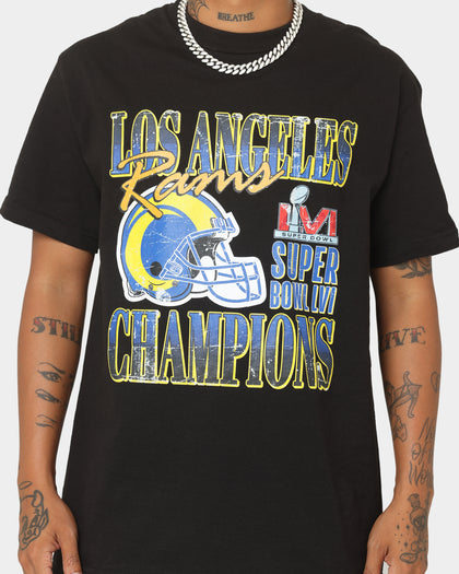 Majestic Athletic Los Angeles Rams Helmet Champion T-Shirt Black