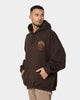 Goat Crew Fire Rose Hoodie Brown