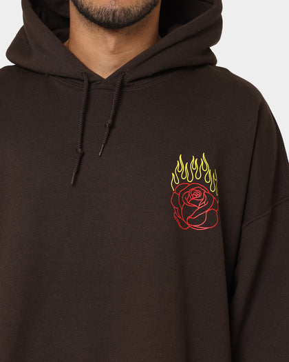 Goat Crew Fire Rose Hoodie Brown