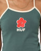 HUF Women's Petal Rib Tank Singlet Forest Green