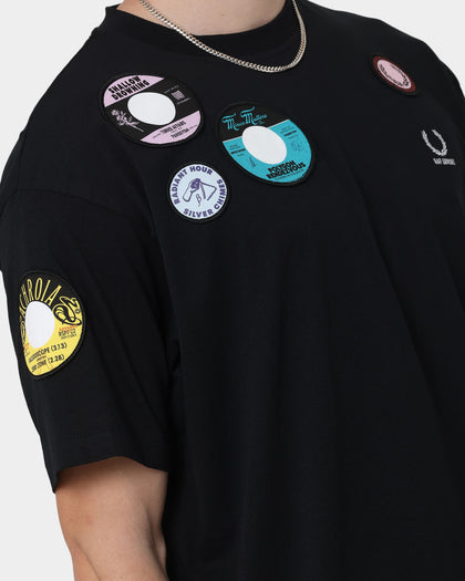 Fred Perry X Raf Simons Oversized Patched T-Shirt Black