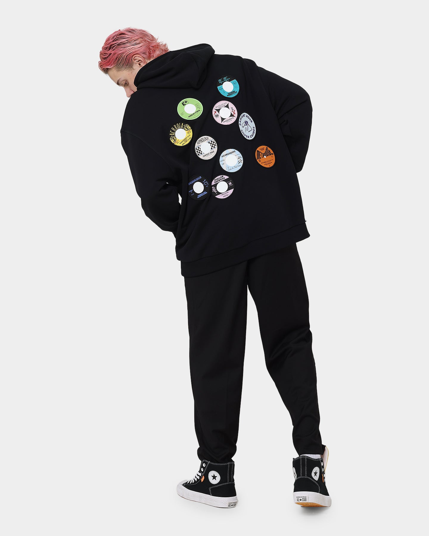 Fred Perry X Raf Simons Patched Overhead Hoodie Black | Culture