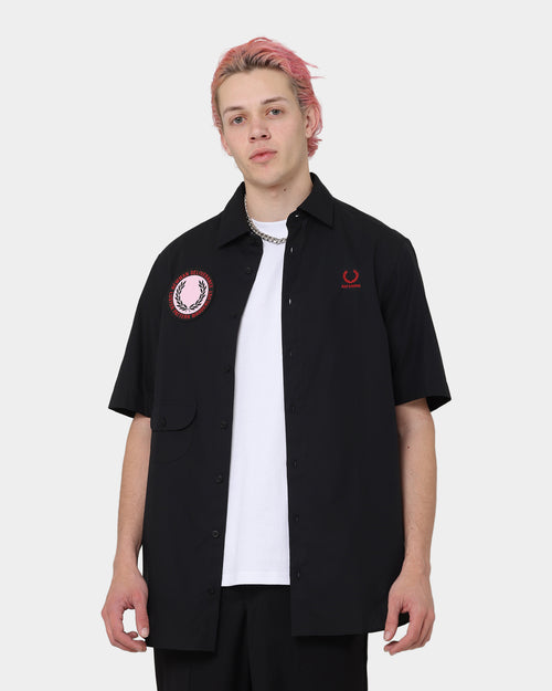 Fred Perry X Raf Simons Patched Shirt Black