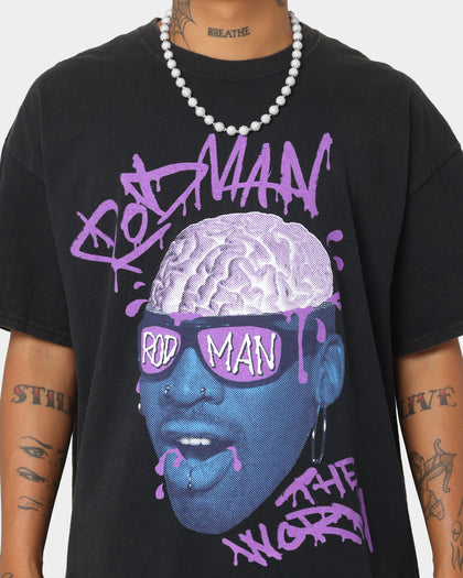 Rodman Brand The Worm Brain Vintage T-Shirt Black Wash