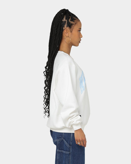 Majestic Athletic Women's New York Yankees Check Wordmark Crewneck Optic White