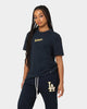 Majestic Athletic Women's Los Angeles Dodgers Contrast Stitch T-Shirt True Navy
