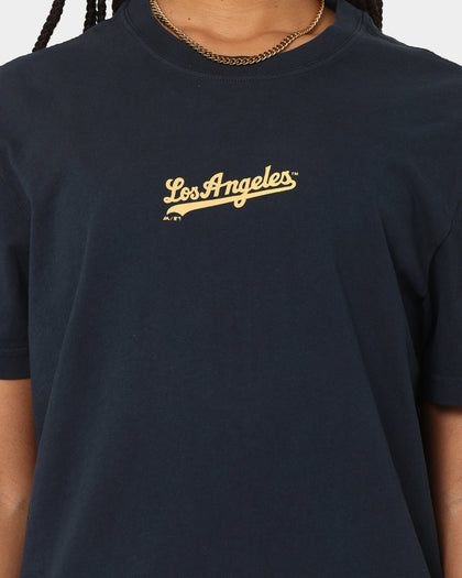 Majestic Athletic Women's Los Angeles Dodgers Contrast Stitch T-Shirt True Navy