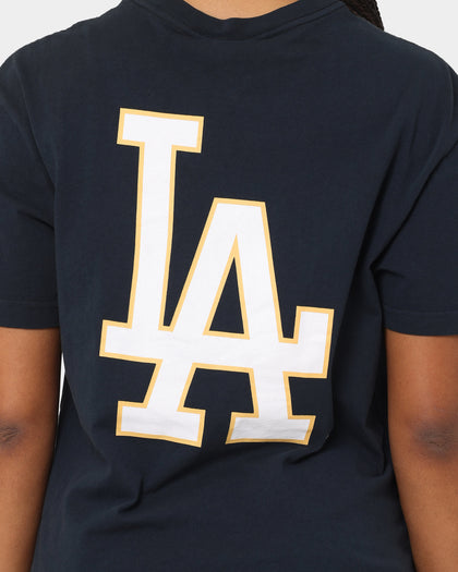 Majestic Athletic Women's Los Angeles Dodgers Contrast Stitch T-Shirt True Navy