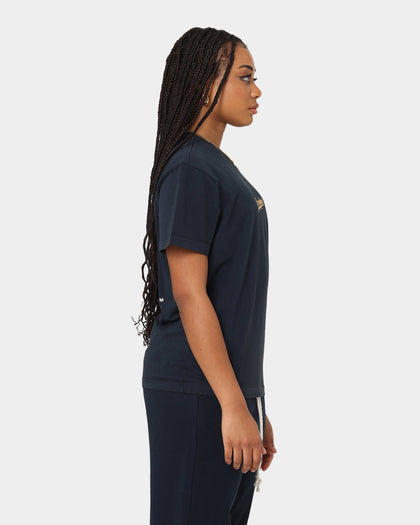 Majestic Athletic Women's Los Angeles Dodgers Contrast Stitch T-Shirt True Navy