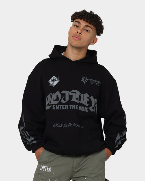 Loiter Void Multi Logo Hoodie Black/Charcoal