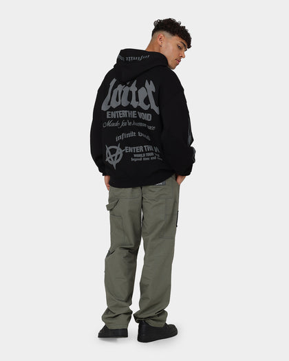 Loiter Void Multi Logo Hoodie Black/Charcoal