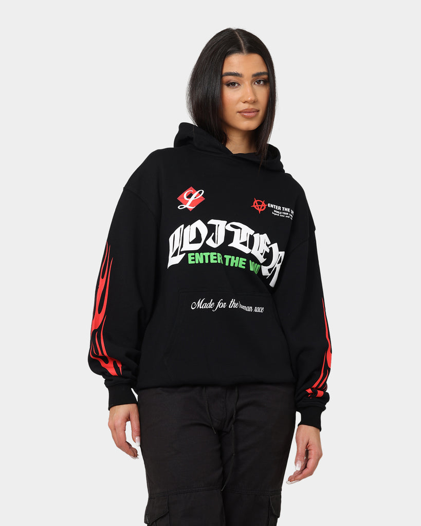 Loiter Void Multi Logo Hoodie Black/Multi | Culture Kings US