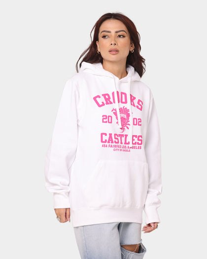 Crooks & Castles Fairfax Varsity Hoodie Hot Pink/White