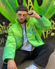 Loiter Cyber Gradient Puffer Jacket Neon Green