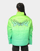 Loiter Cyber Gradient Puffer Jacket Neon Green