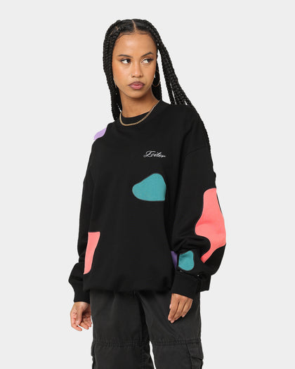 Loiter Inset Crewneck Black/Multi-Coloured