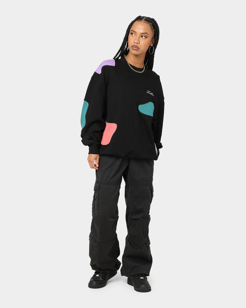 Loiter Inset Crewneck Black/Multi-Coloured