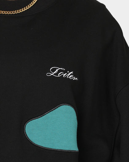 Loiter Inset Crewneck Black/Multi-Coloured