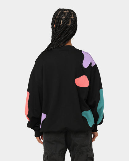 Loiter Inset Crewneck Black/Multi-Coloured