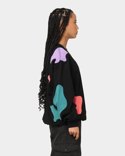Loiter Inset Crewneck Black/Multi-Coloured