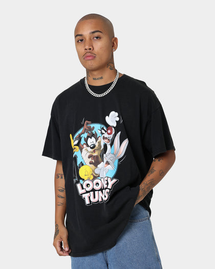 Goat Crew X Looney Tunes Group Vintage T-Shirt Black Wash