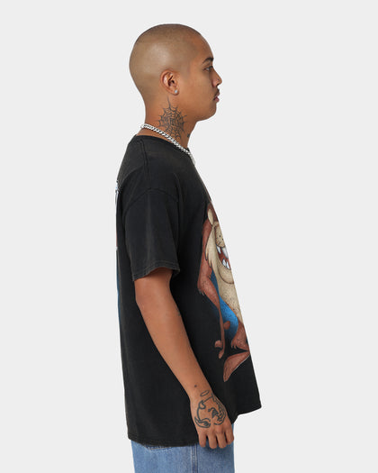 Goat Crew X Looney Tunes Tazzy Vintage T-Shirt Black Wash