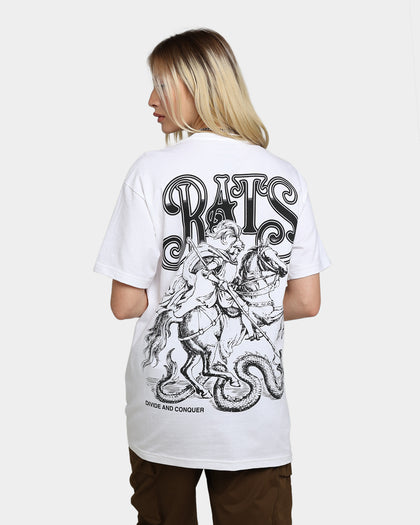 Rats Get Fat Divide And Conquer T-Shirt White