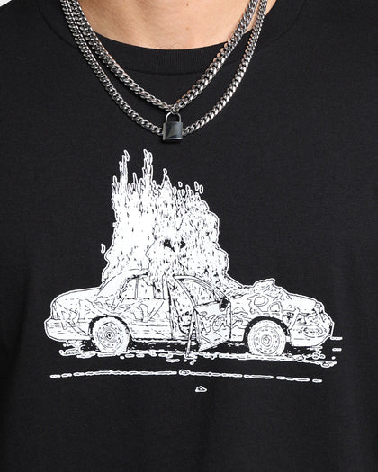 Rats Get Fat X Funeral French FF Car T-Shirt Black