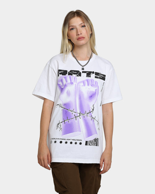 Rats Get Fat Throwing Hands T-Shirt White