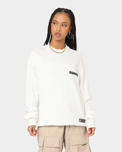 Majestic Athletic Women's Las Vegas Raiders Bandana Paisley Crewneck Optic White