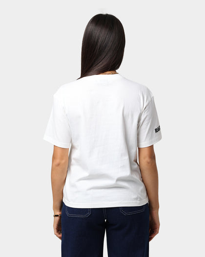 Majestic Athletic Women's Las Vegas Raiders Paisley Panel Print T-Shirt Optic White