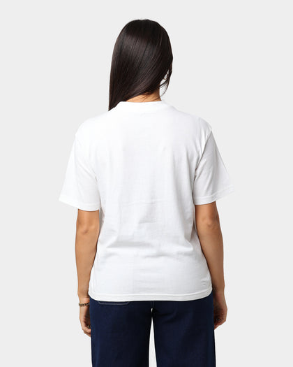 Mitchell & Ness Women's Los Angeles Lakers 3 Time NBA Champ Boxy Vintage T-Shirt Vintage White