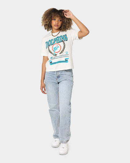Mitchell & Ness Miami Dolphins National Boxy T-Shirt White Marle