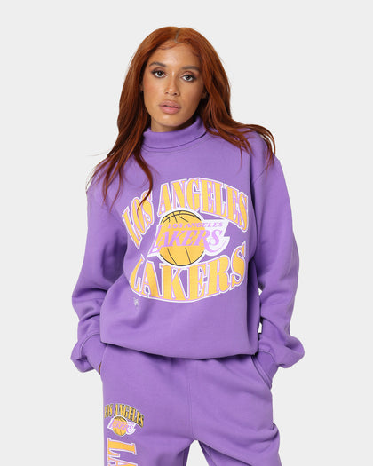 Mitchell & Ness Women's Los Angeles Lakers Point Guard Crewneck Faded Purple
