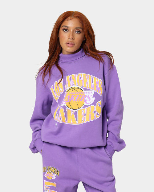 Mitchell & Ness Women's Los Angeles Lakers Point Guard Crewneck Faded Purple