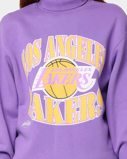 Mitchell & Ness Women's Los Angeles Lakers Point Guard Crewneck Faded Purple