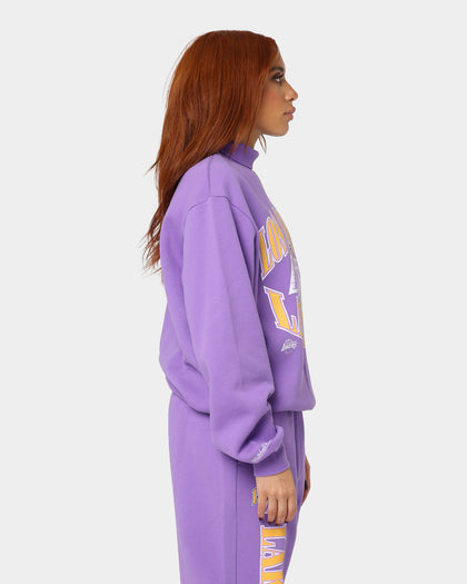 Mitchell & Ness Women's Los Angeles Lakers Point Guard Crewneck Faded Purple