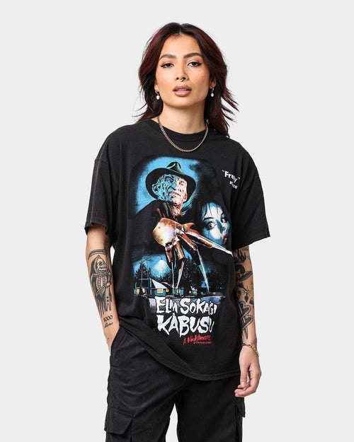 American Thrift X A Nightmare on Elm Street Nightmare Poster Vintage T-Shirt Vintage Black