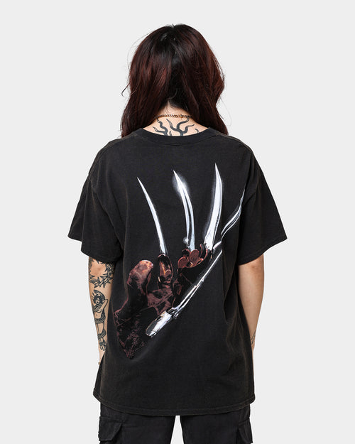 American Thrift X A Nightmare on Elm Street Nightmare Poster Vintage T-Shirt Vintage Black