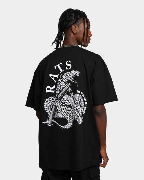 Rats Get Fat Cut Throat Short Sleeve T-Shirt Black