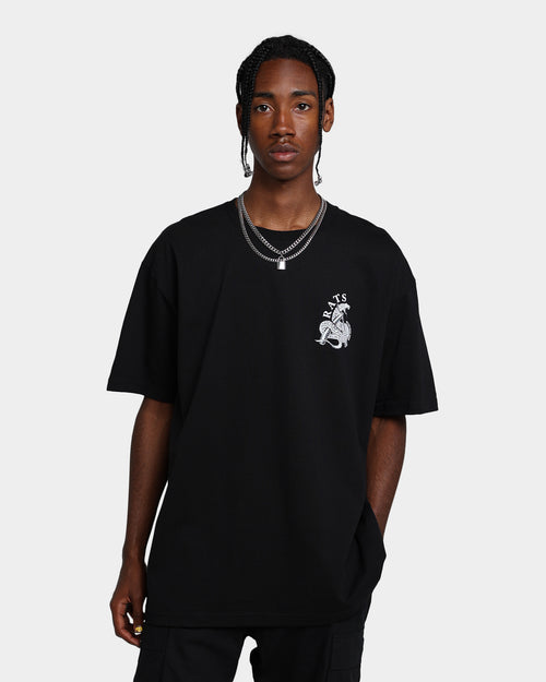 Rats Get Fat Cut Throat Short Sleeve T-Shirt Black