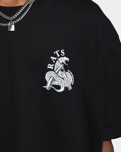 Rats Get Fat Cut Throat Short Sleeve T-Shirt Black