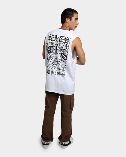 Rats Get Fat Flash Muscle T-Shirt White