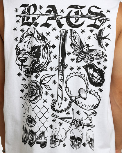 Rats Get Fat Flash Muscle T-Shirt White