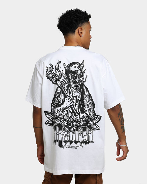 Rats Get Fat Idle Hands T-Shirt White