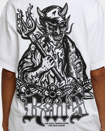 Rats Get Fat Idle Hands T-Shirt White