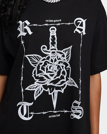 Rats Get Fat No Love T-Shirt Black