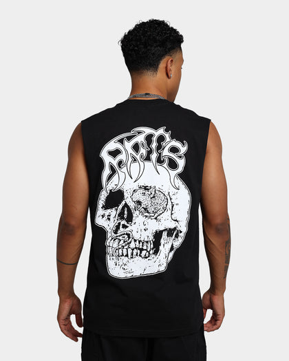 Rats Get Fat Skull Muscle T-Shirt Black