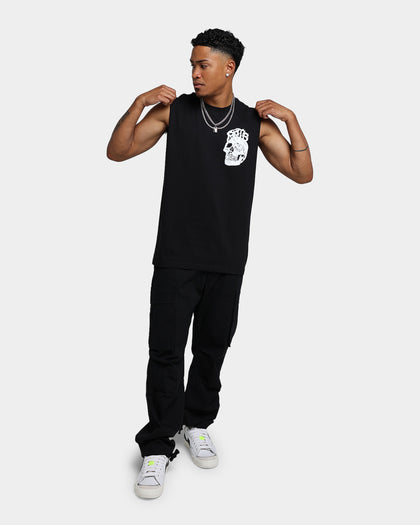 Rats Get Fat Skull Muscle T-Shirt Black